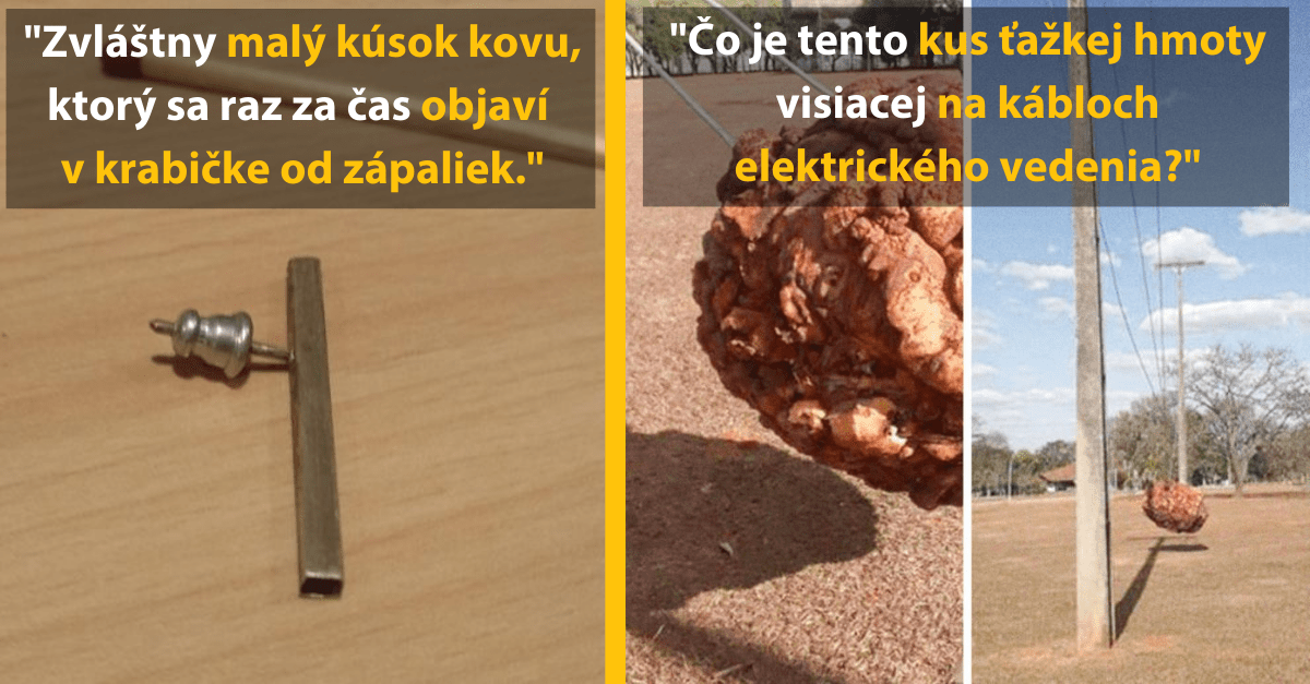 Malý kov v krabičke a ťažká hmota na kábloch - záhadné objekty na obrázku, ktoré vyvolávajú otázky.