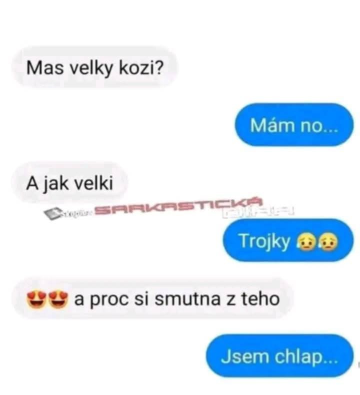 Humorná konverzácia o veľkosti poprsia, s prekvapujúcim rozuzlením.