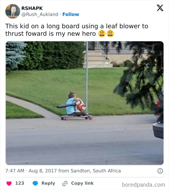 Longboard a fukár na lístie