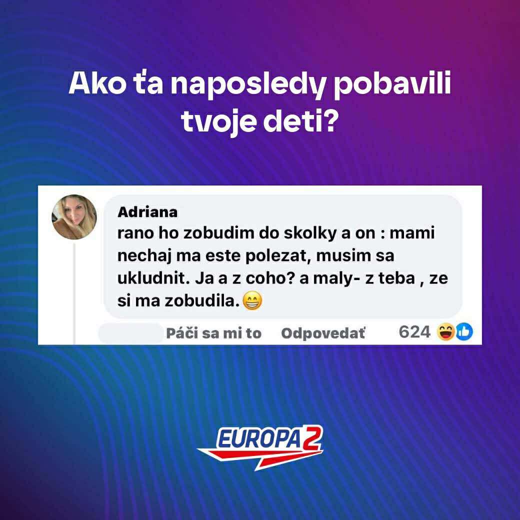 Deti sú vtipné: Mami, nechaj ma poležať, musím sa ukludniť z toho, že si ma zobudila. Smiech a humor na každý deň.