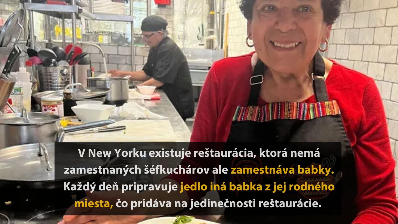 Babka v newyorskej reštaurácii pripravuje tradičné jedlá zo svojej domoviny.