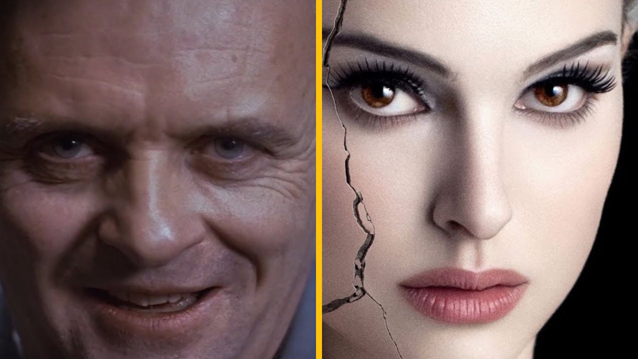 Dva záhadné portréty tvárí vedľa seba, s intenzívnym pohľadom a dramatickým osvetlením.