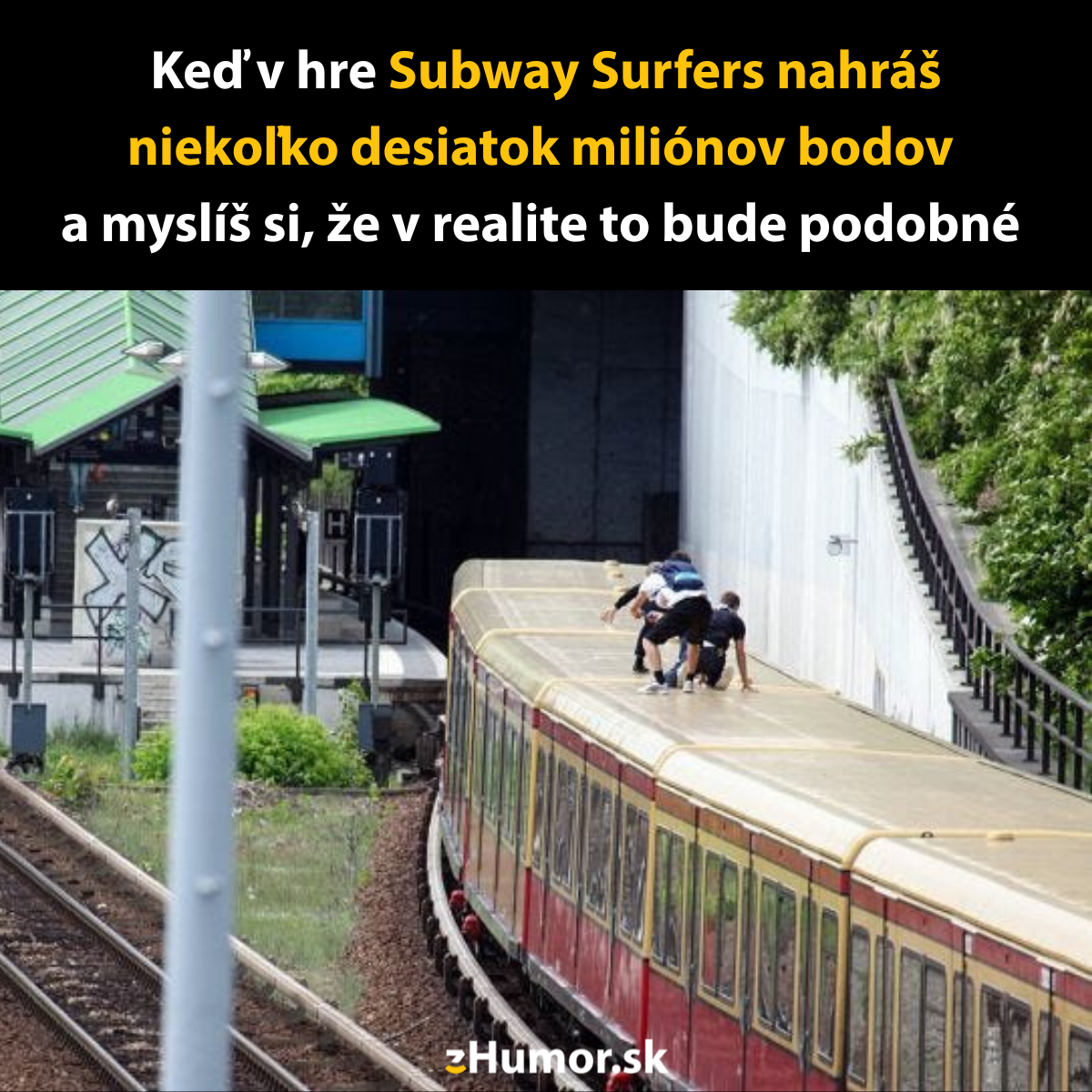 Nebezpečný train surfing
