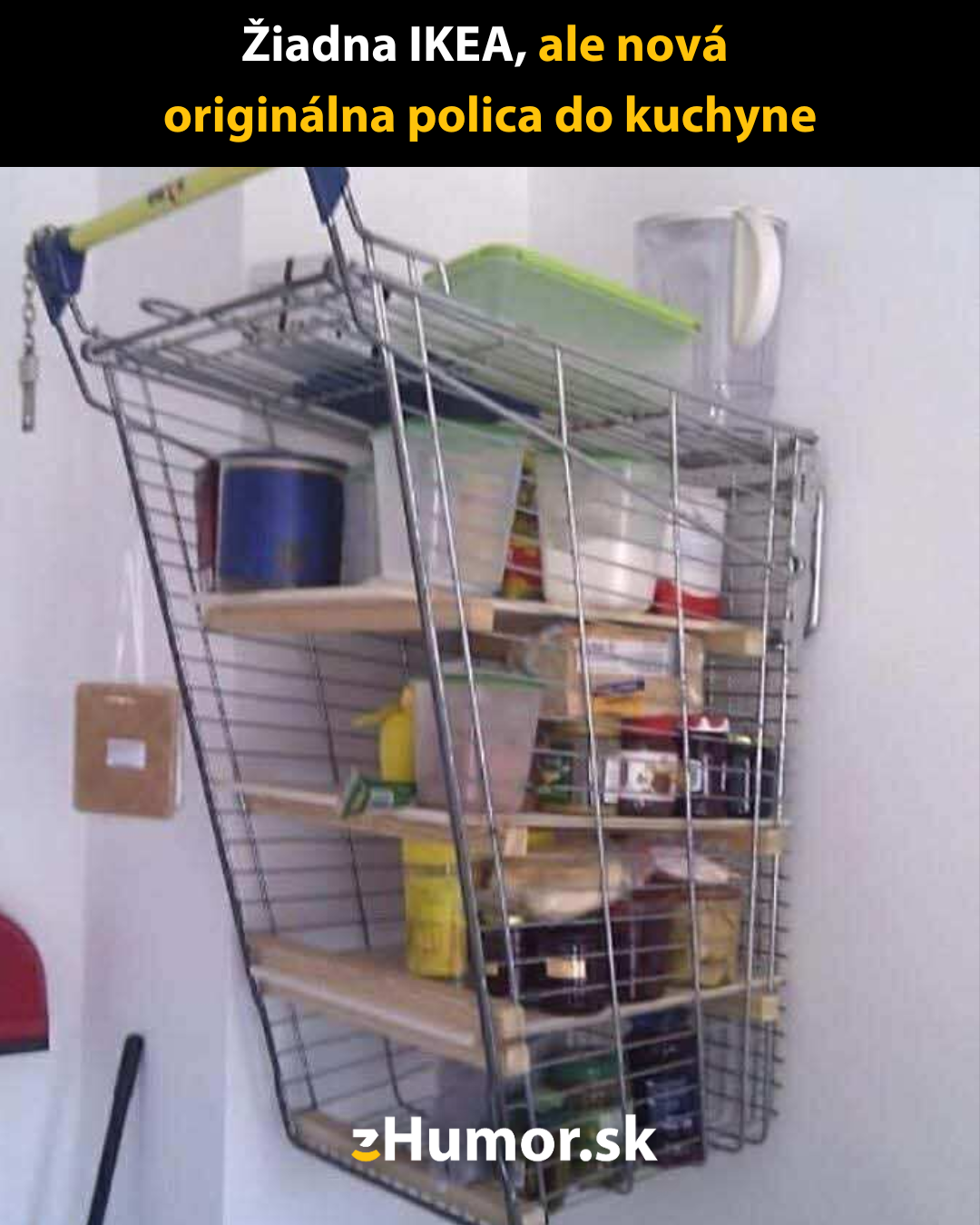 Originálna polica do kuchyne