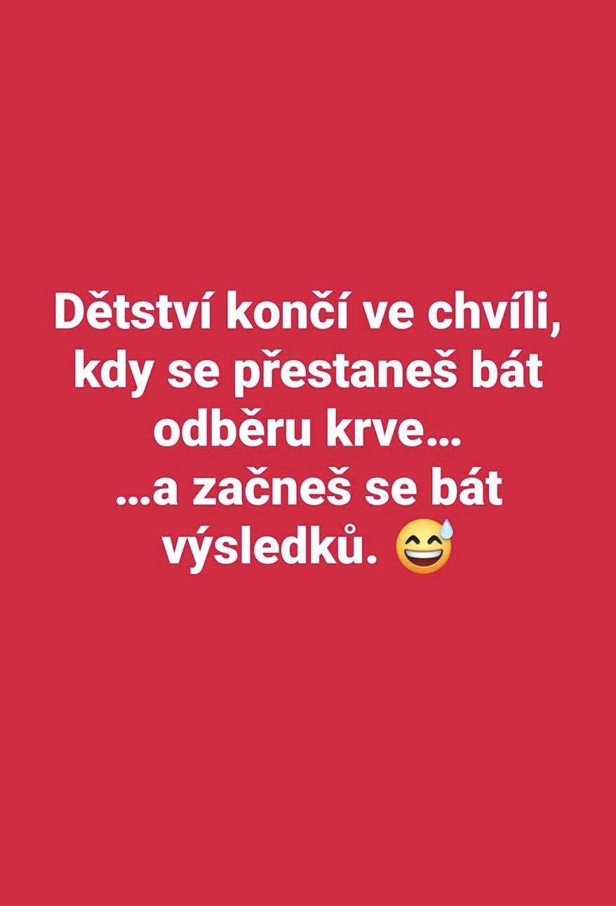 Detský strach z odberu krvi nahradí dospelosť s obavami z výsledkov. Humorný pohľad na dospievanie.