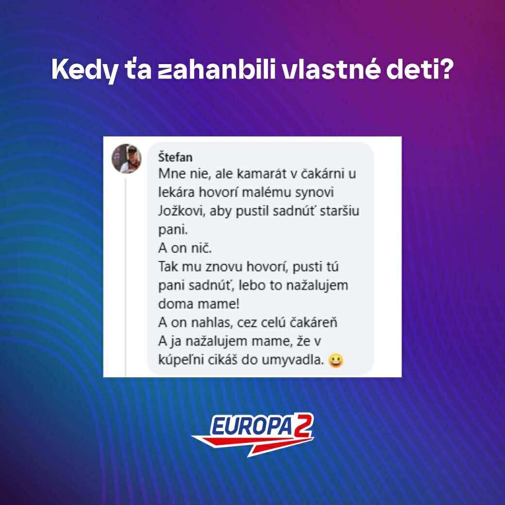 Keď ťa zahanbia vlastné deti - vtipný príspevok o súkromnom priznaní v čakárni lekára.