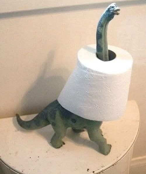 Dinosaurus držiaci toaletný papier, kreatívny držiak v kúpeľni.