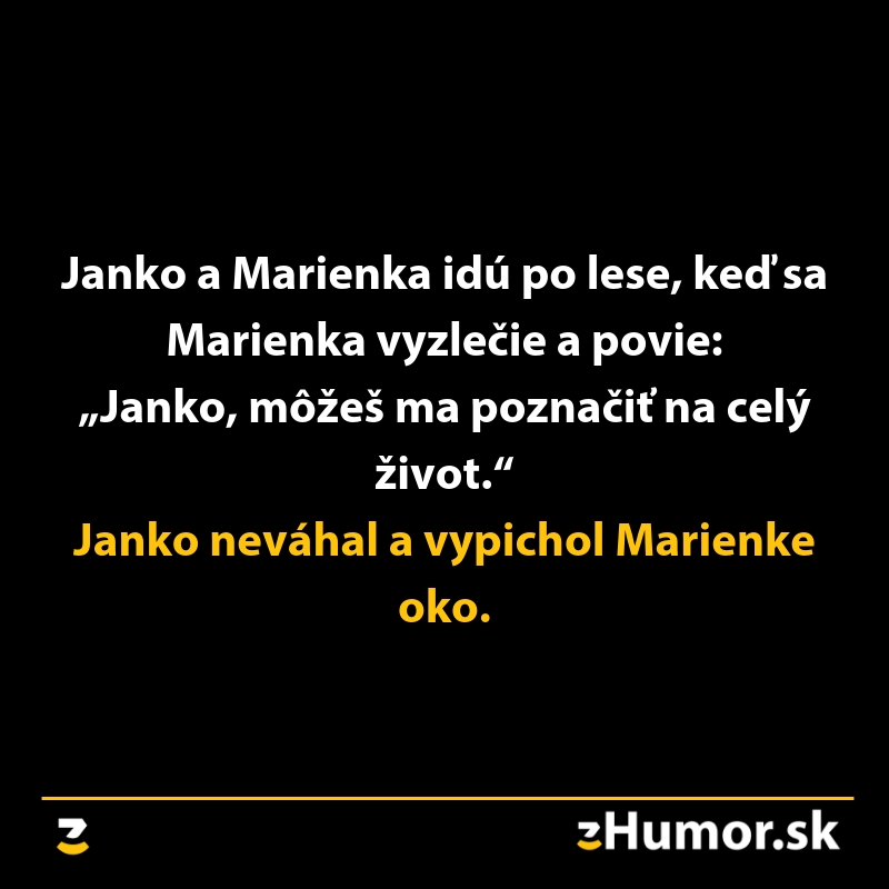 Janko a Marienka majú čierny humor v lese: silný text o nezvyčajnej reakcii na celý život.