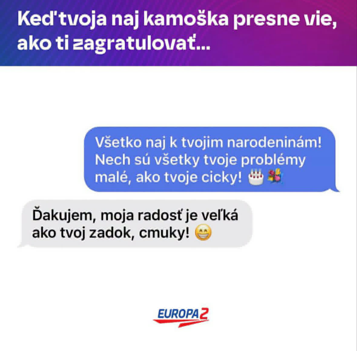 Vtipná konverzácia medzi kamarátkami o narodeninovom prianí so zmyslom pre humor.