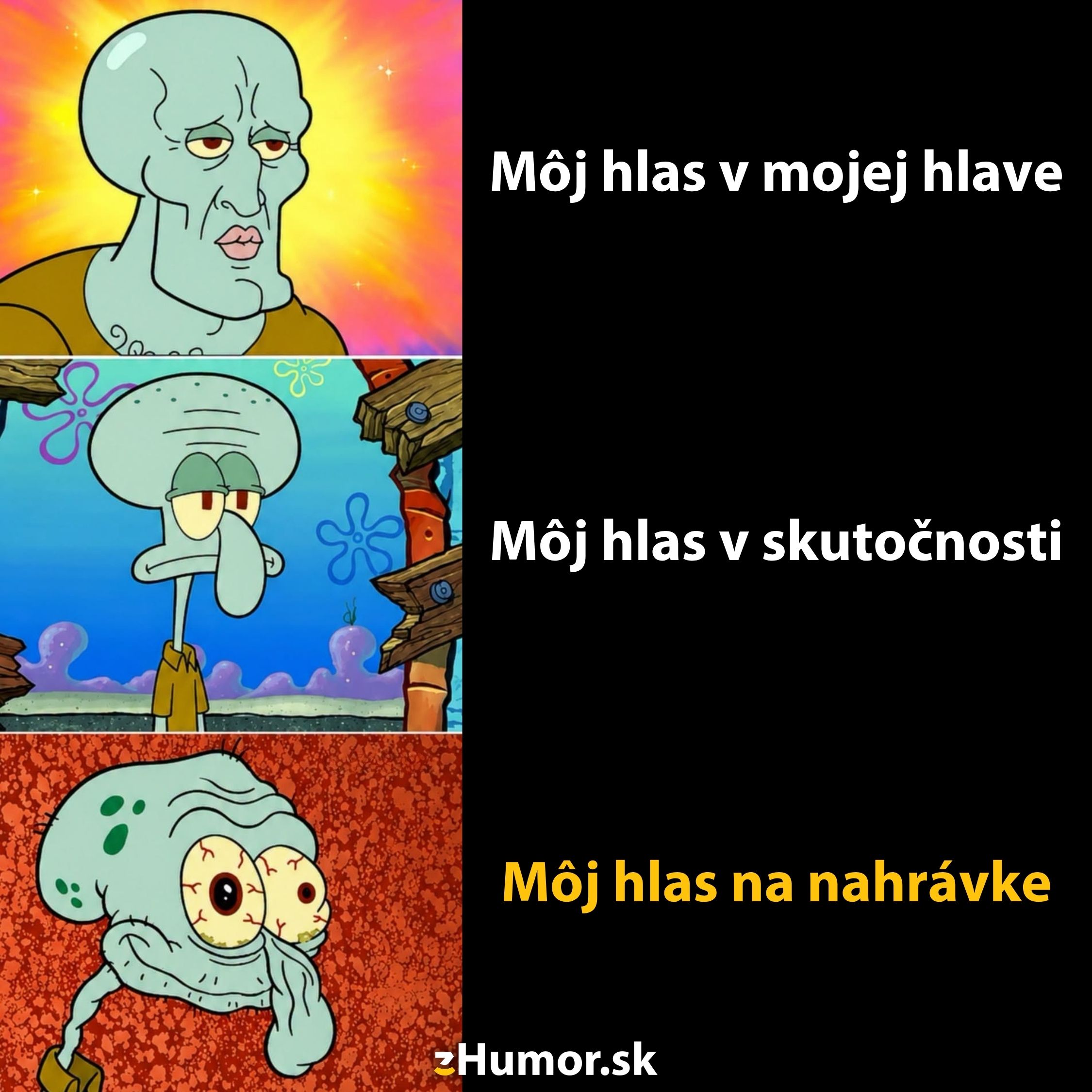 Tri rôzne reakcie, ako vnímame svoj hlas: v hlave, skutočne a na zázname.