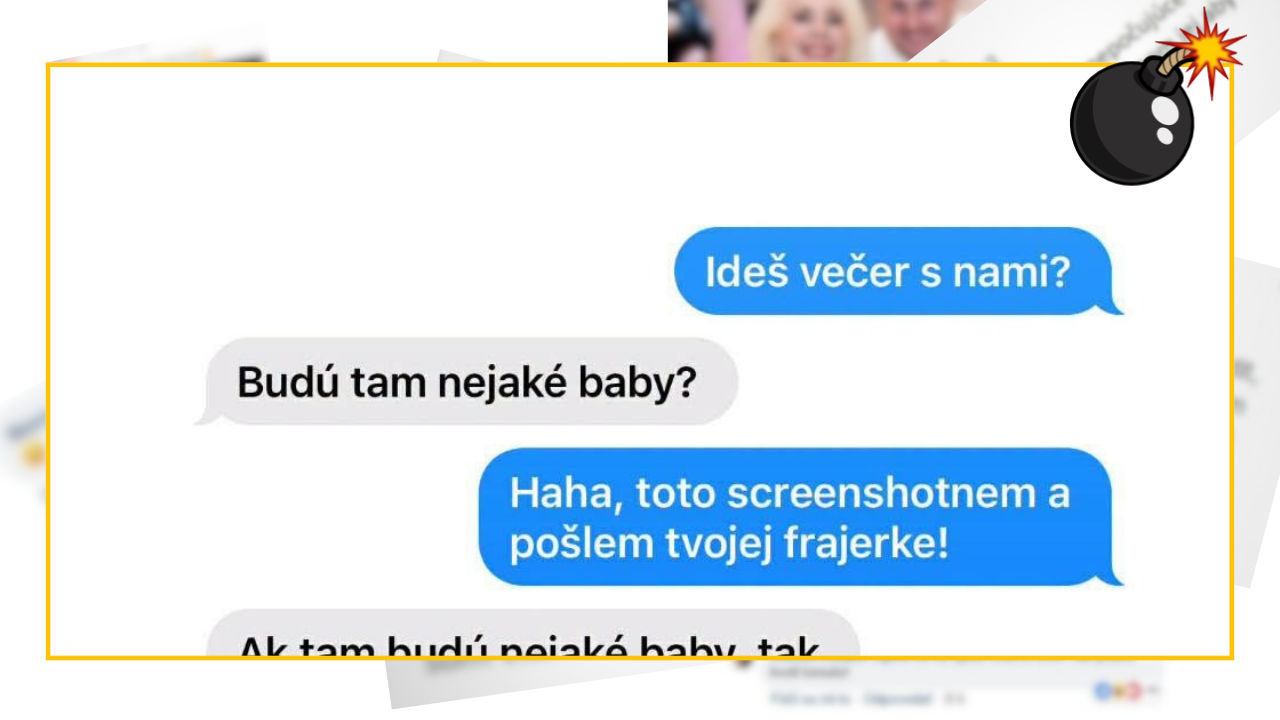 Srandovný rozhovor cez SMS o plánovaní večera, ktorý končí potenciálnym odhalením tajomstva priateľke.